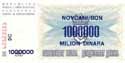 Bosnia and Herzegovina, 1.000.000 dinars, overprint