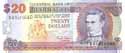 Barbados, 20 dollars 2002