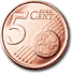 5 cent, face side