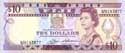Fiji, 10 dollars 1986