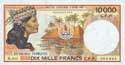 French Pacific Territories, 10.000 francs C.F.P. 1985, P4
