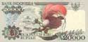 Indonesia, 20.000 rupees 1992, P132