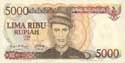 Indonesia, 5000 rupees 1985, P125