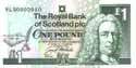 Royal Bank of Scotland, 1 pound - R.L. Stivenson