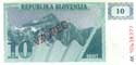 Slovenia, 10 coupon 1990, specimen, P4s1