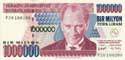 Turkey, 1.000.000 lira 2002, Pnew