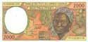 Central Africa, 2000 francs CFA 1993, P503N