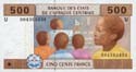 Central Africa, 500 francs CFA 2002, Pnew