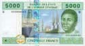 Central Africa, 5000 francs CFA 2002, Pnew