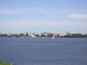 Панорама города с полуострова у старой электростанции