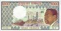 Gabon, 1000 francs CFA 1972
