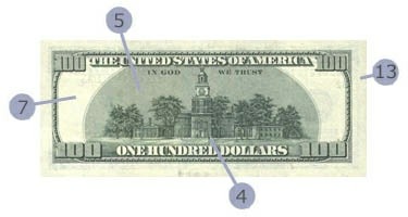 USA banknotes' security features